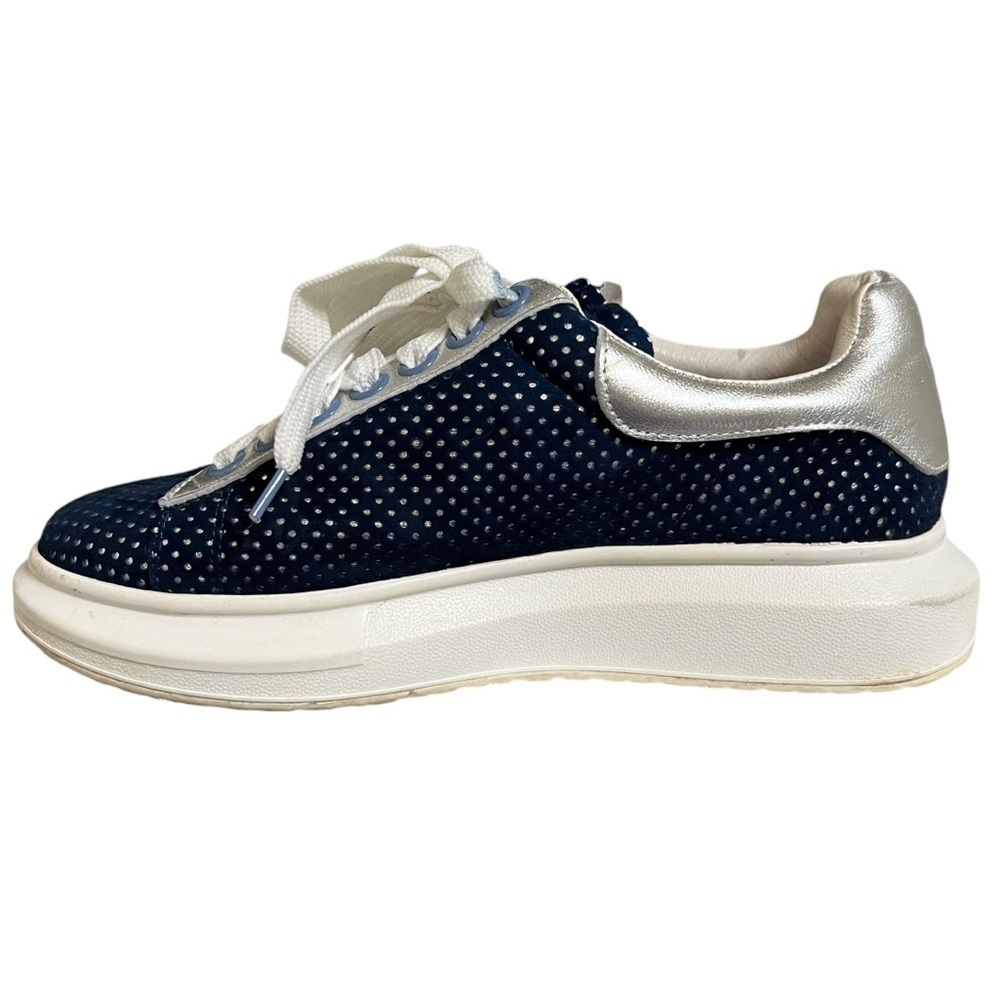 Hollie Watman Seeing Spots in Navy & Silver Tennis Shoes Size 9 - Picture 2 of 10